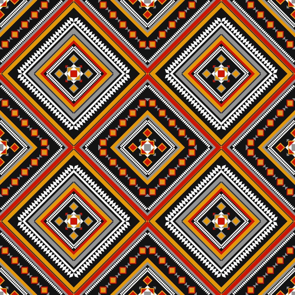 geometrisches ethnisches nahtloses muster traditionell. Design für Hintergrund, Tapete, Illustration, Textil, Stoff, Kleidung, Batik, Teppich, Stickerei. vektor