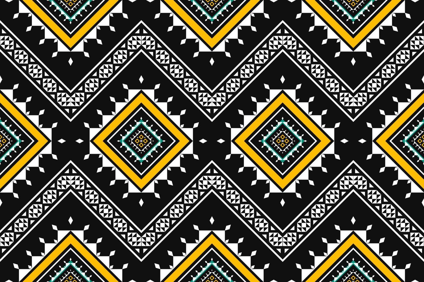 geometrisches ethnisches nahtloses Muster im Stammes-. Design für Hintergrund, Tapete, Vektorillustration, Textil, Stoff, Kleidung, Batik, Teppich, Stickerei. vektor