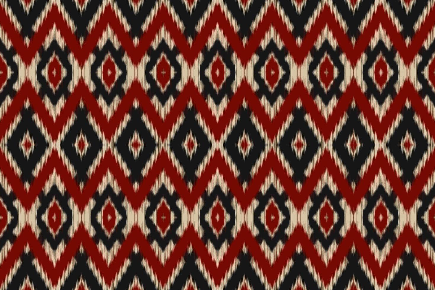 ikat etniskt mönster traditionellt. sömlösa mönster i tribal. design för bakgrund, tapeter, vektorillustration, textil, tyg, kläder, batik, matta, broderi. vektor