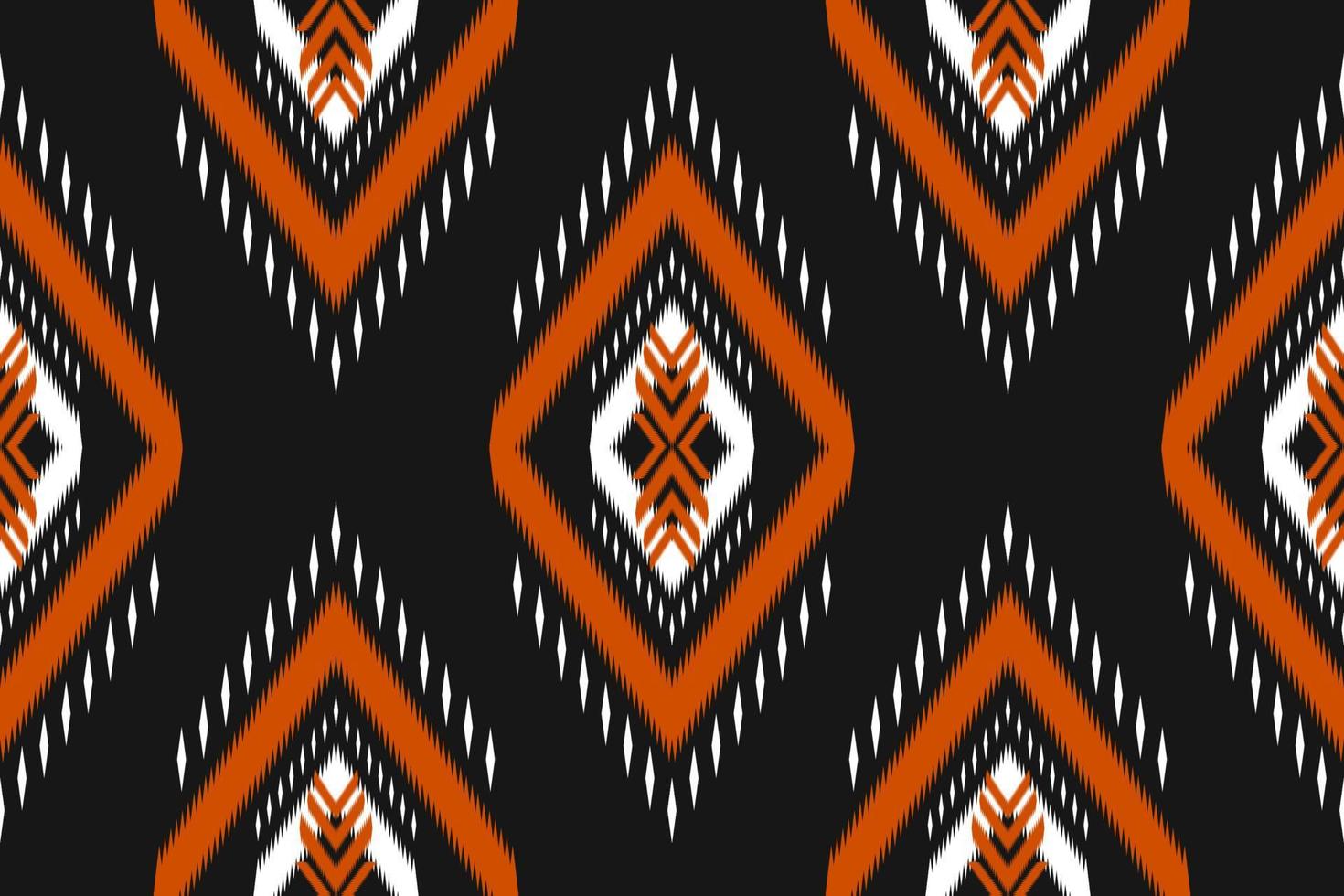 Ikat ethnisches nahtloses Muster im Stammes-. Design für Hintergrund, Tapete, Vektorillustration, Stoff, Kleidung, Teppich, Stickerei. vektor