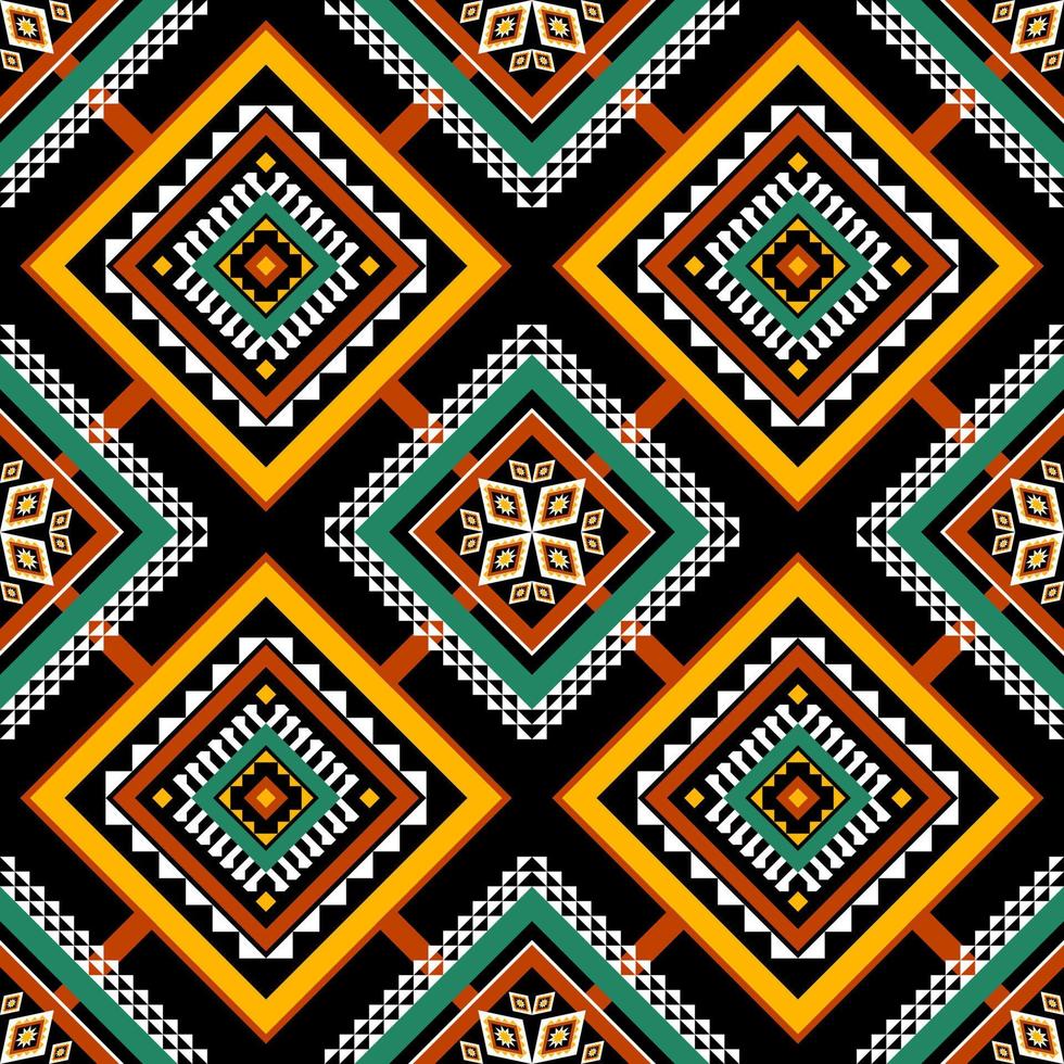 geometrisches ethnisches nahtloses Muster im Stammes-. Design für Hintergrund, Tapete, Vektorillustration, Stoff, Kleidung, Teppich, Stickerei. vektor
