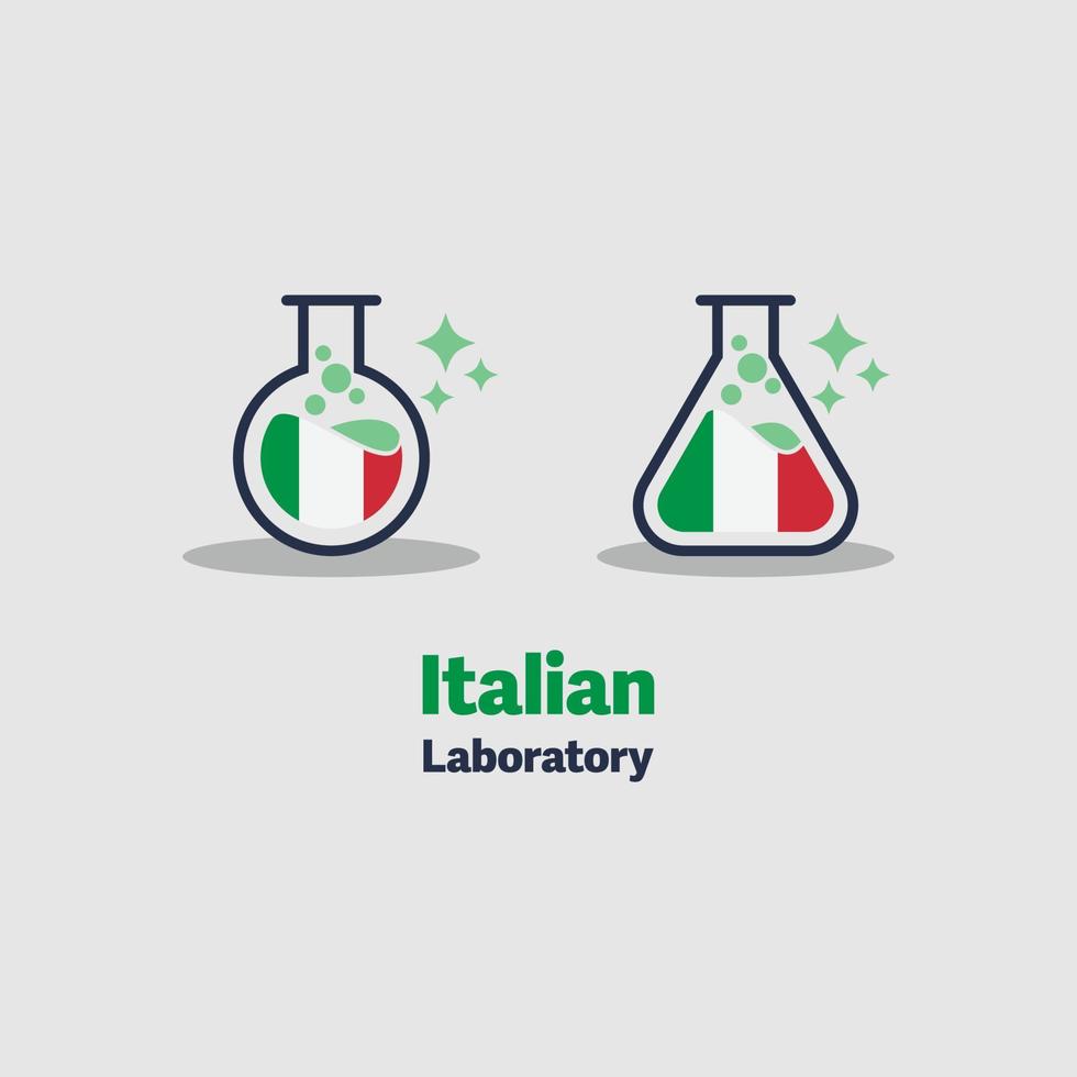 italienska laboratorieikoner vektor