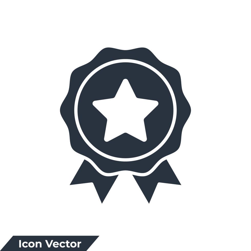 Premium Qualität. Leistung-Abzeichen-Symbol-Logo-Vektor-Illustration. zertifikatsymbolvorlage für grafik- und webdesignsammlung vektor