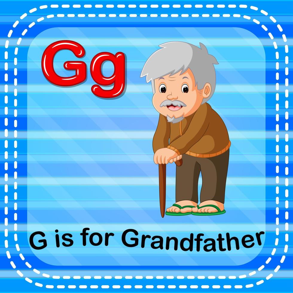 karteibuchstabe g steht für großvater vektor