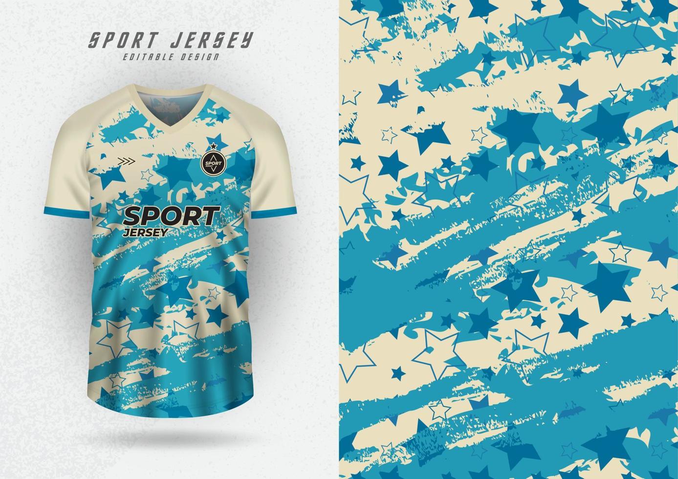 Hintergrundmodell für Sporttrikot, Renntrikot, Laufshirt, Grunge-Sternmuster für Sublimation. vektor