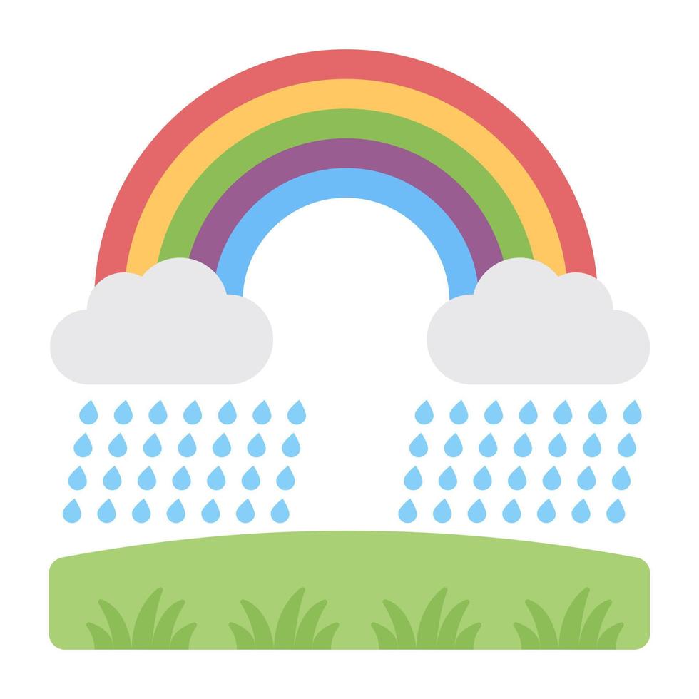 spektrum av sju färger, ikon för regnbågen vektor