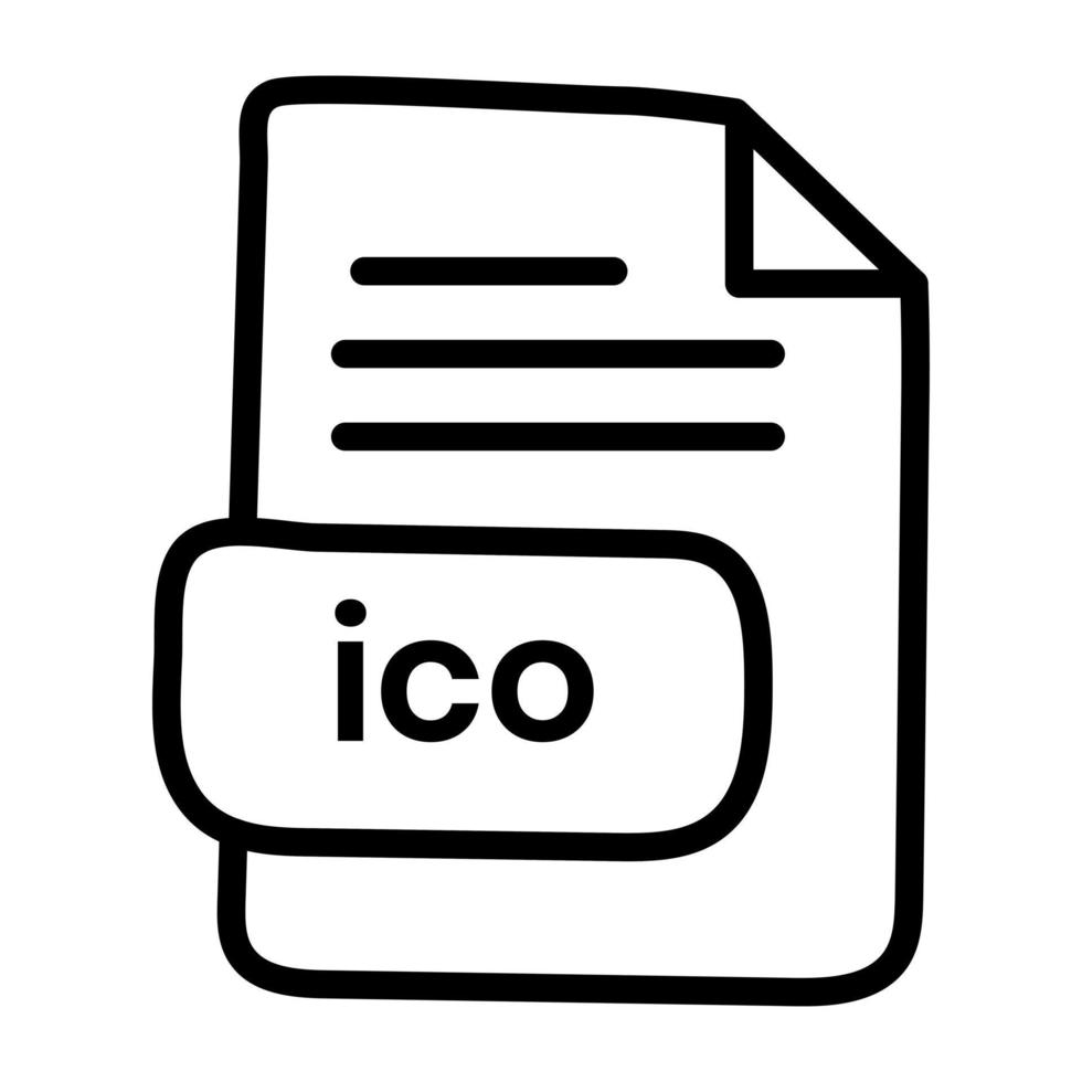 en ikondesign av ico-fil vektor