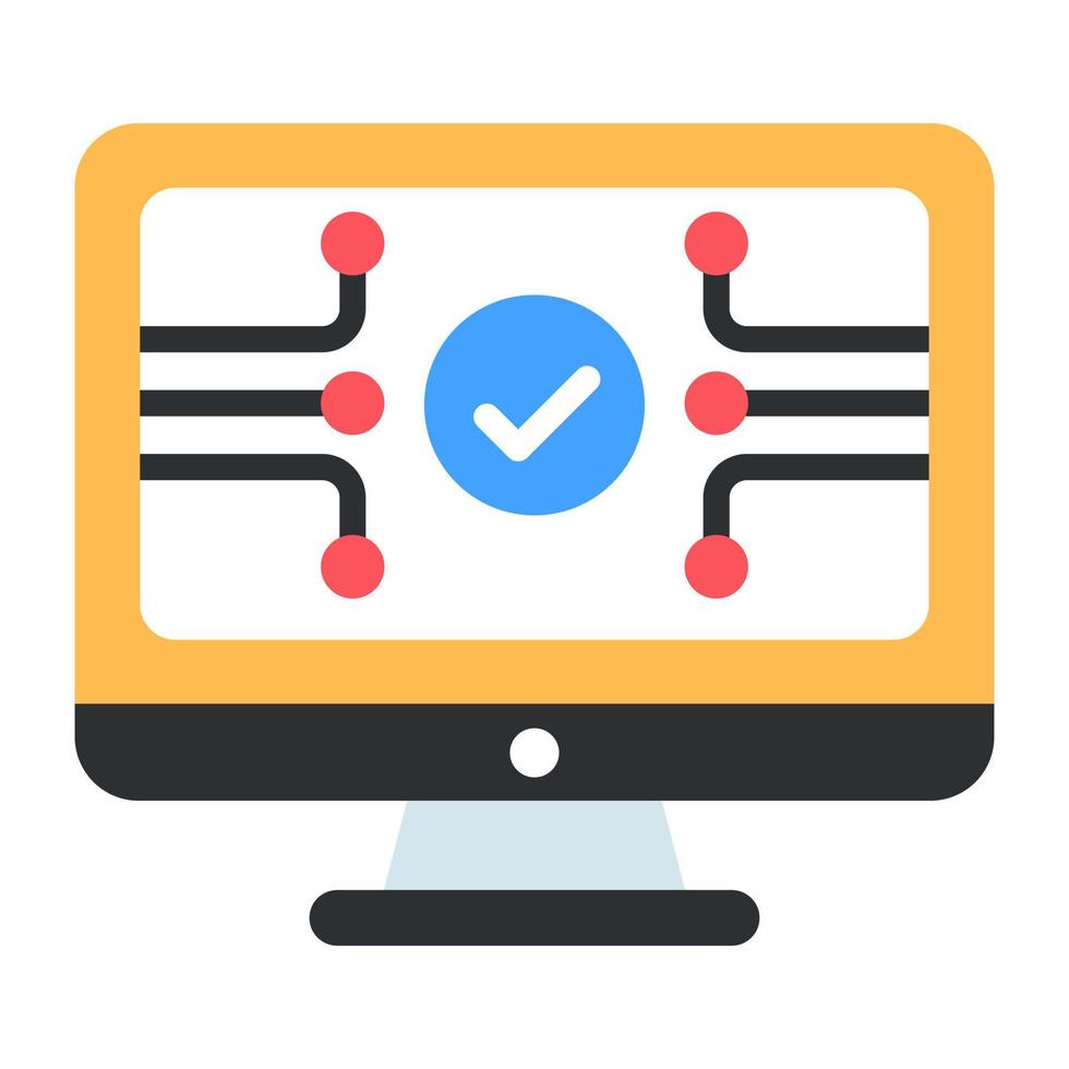modern designikon för verifierat system vektor