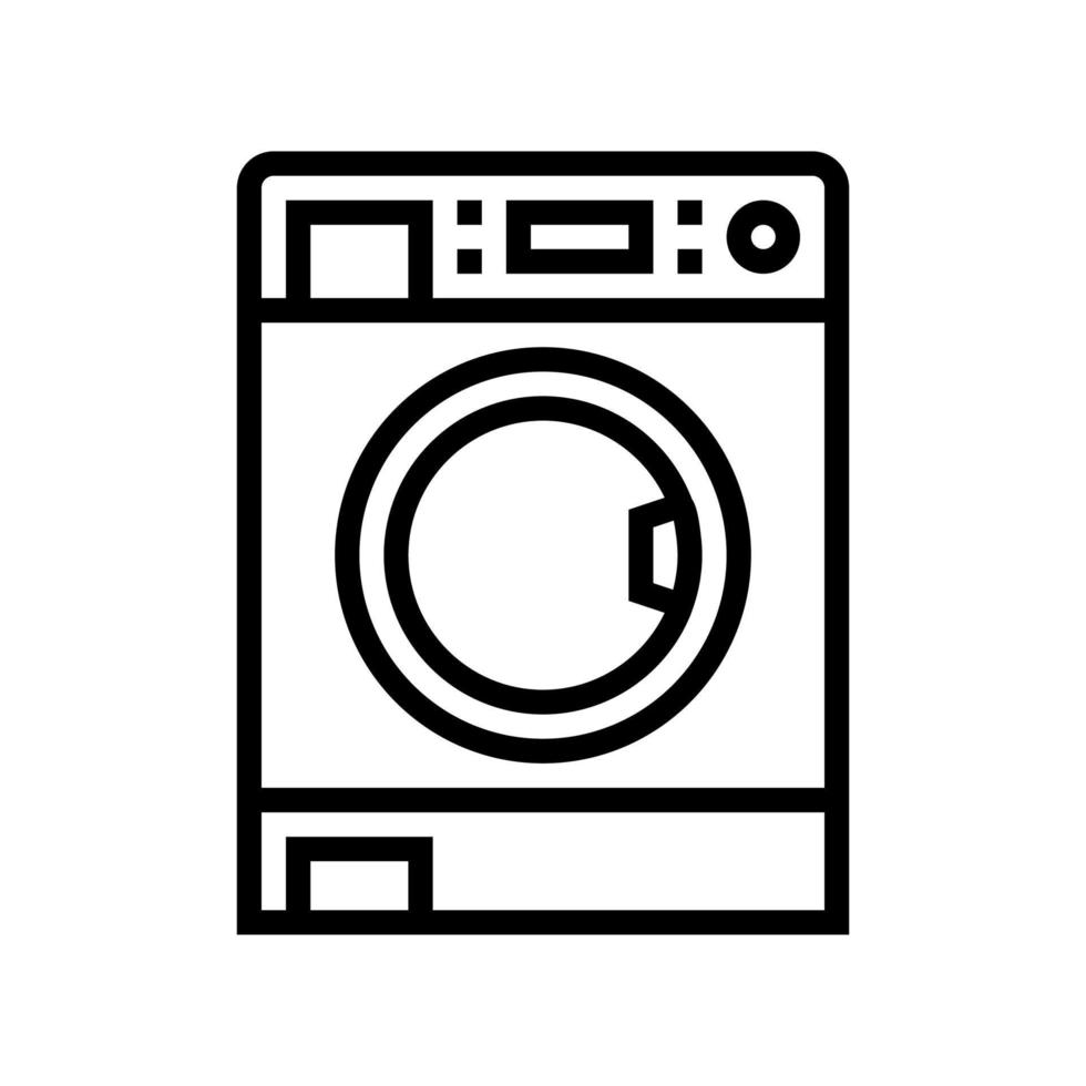Waschmaschine Linie Symbol Vektor Illustration