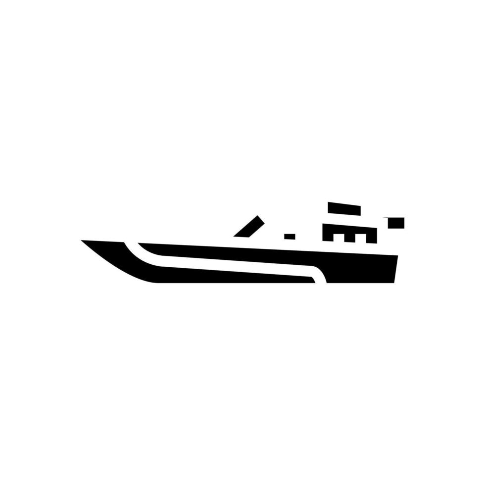 Jet-Boot-Glyphen-Symbol-Vektor-Illustration vektor