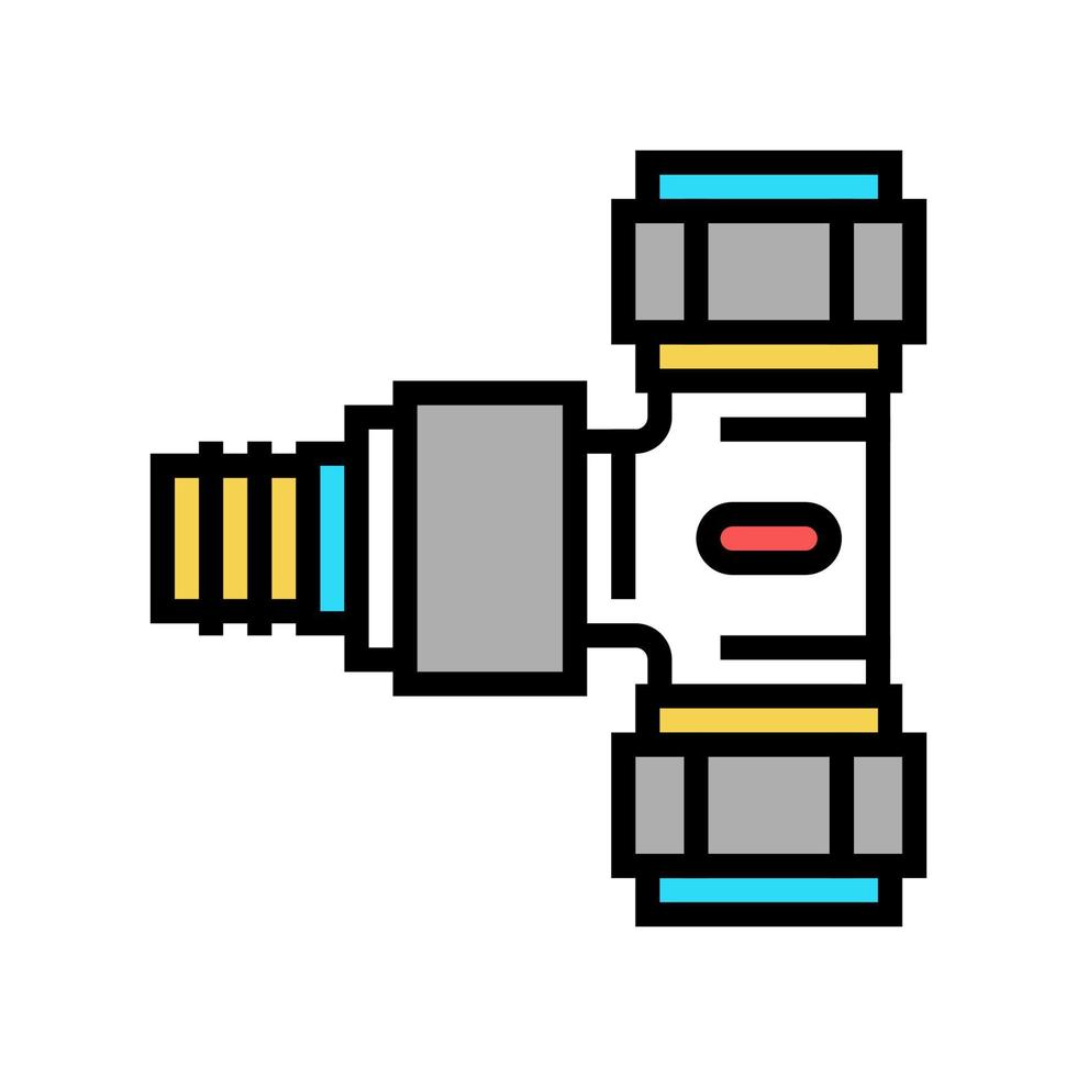 bifurkation rör av dräneringssystem färg ikon vektor illustration