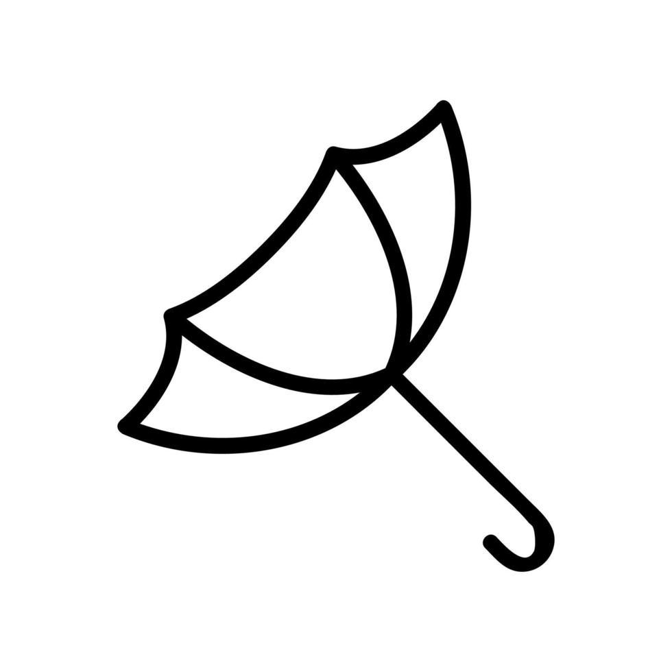 Wind Regenschirm Symbol Vektor Umriss Illustration