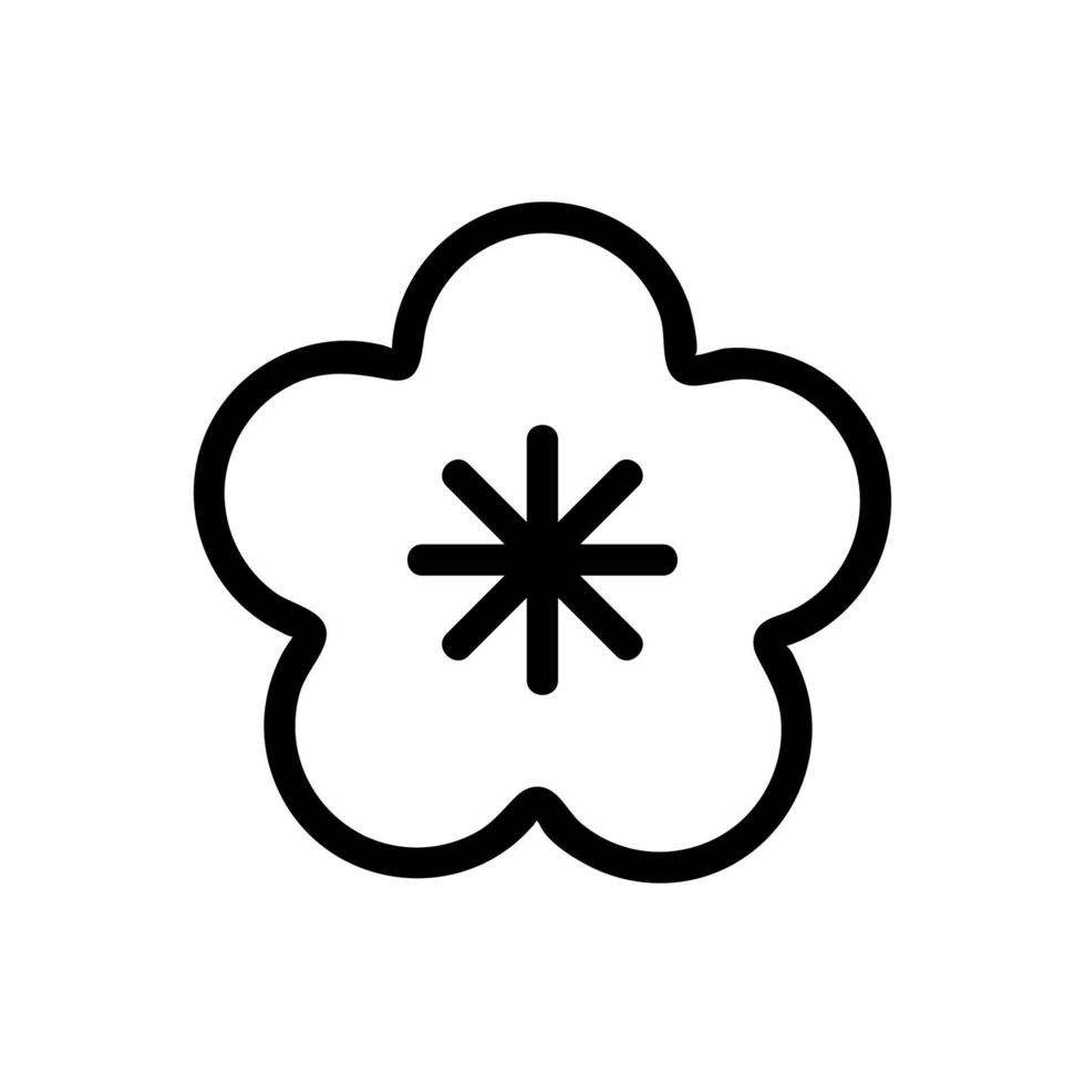 sakura blomma ikon vektor. isolerade kontur symbol illustration vektor