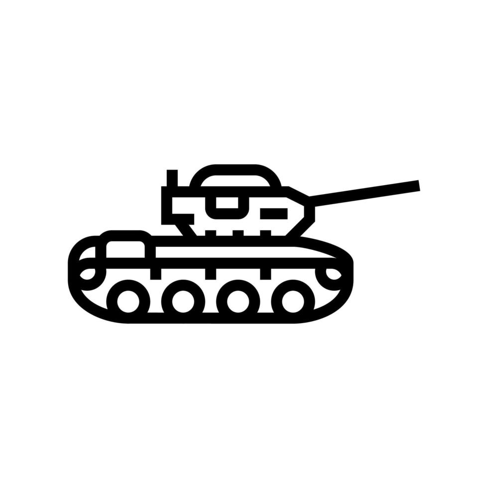 tank maskin linje ikon vektorillustration vektor