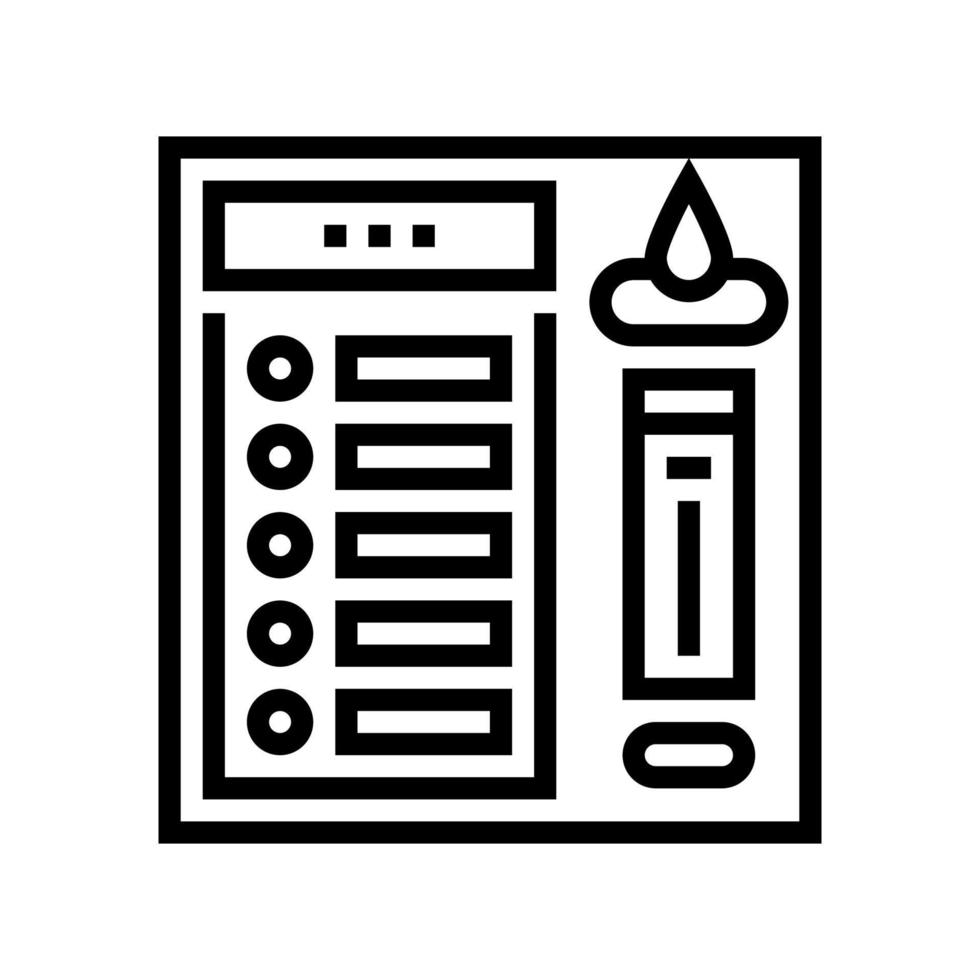 kontrollpanelen biltvätt linje ikon vektorillustration vektor