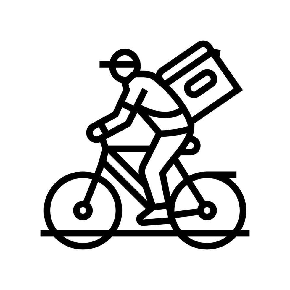 Fahrrad-Lieferlinie Symbol Vektor Illustration
