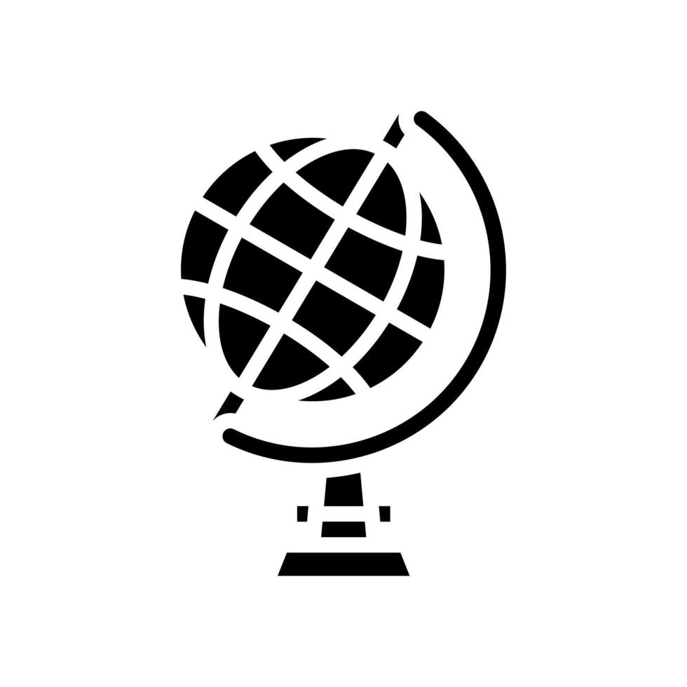 geografische Globus-Glyphen-Symbol-Vektor-Illustration vektor
