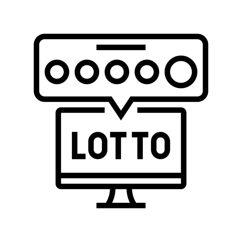 TV lotto linje ikon vektor illustration