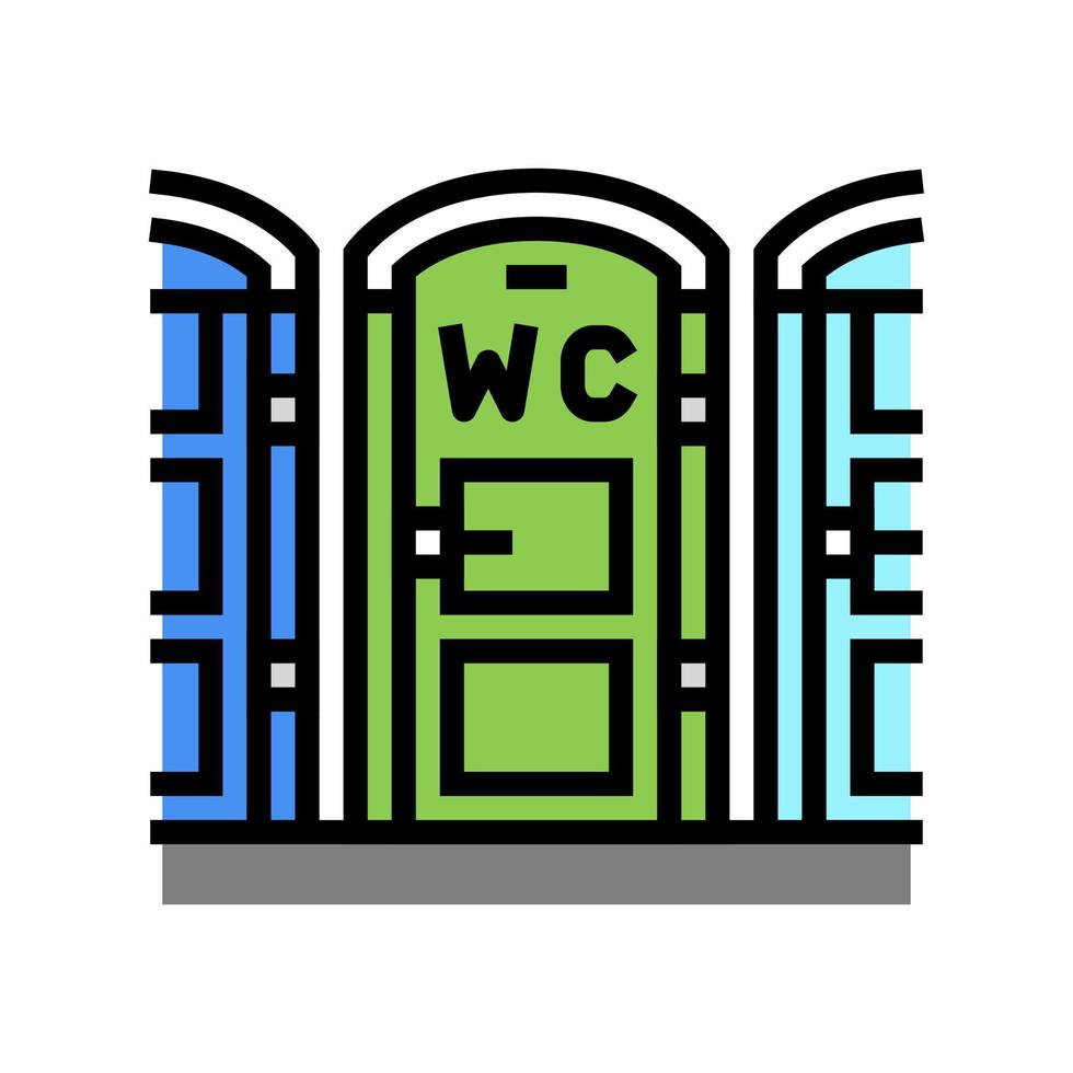 offentlig bio toalett färg ikon vektor illustration