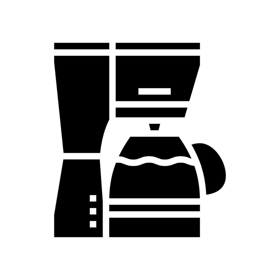 Maker Kaffee elektronisches Gerät Glyphen-Symbol Vektor-Illustration vektor