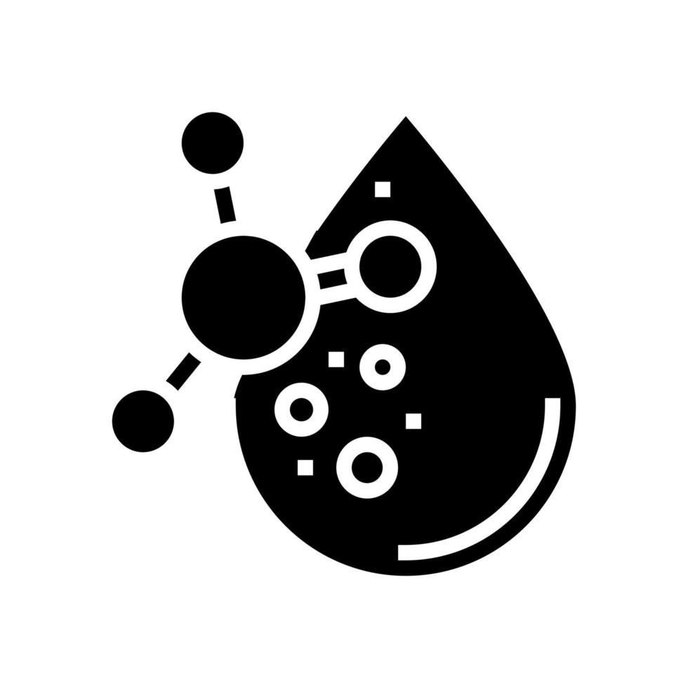 Öl-Keratin-Tropfen-Glyphen-Symbol-Vektor-Illustration vektor