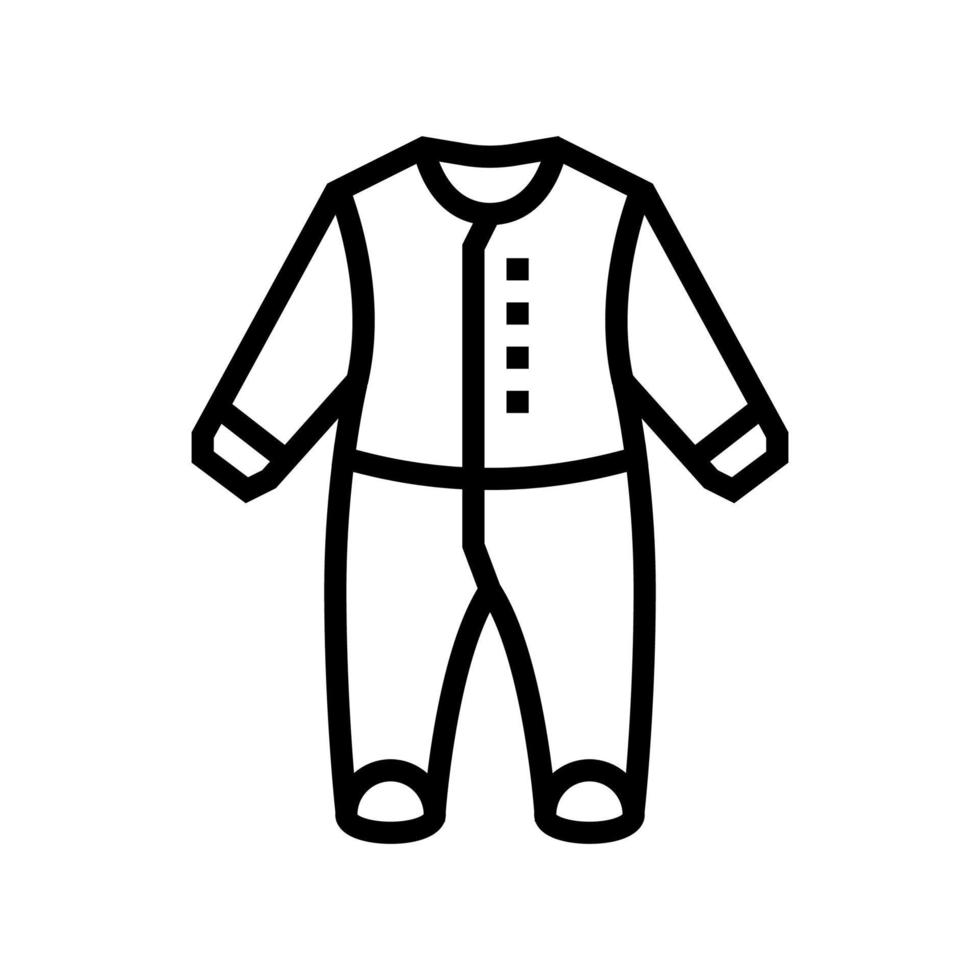 Körper Kleidung Baby Symbol Leitung Vektor Illustration