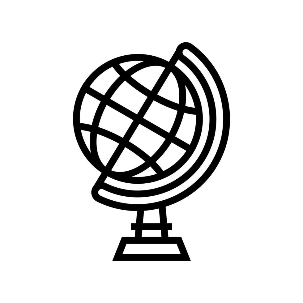 geografische Globuslinie Symbol-Vektor-Illustration vektor