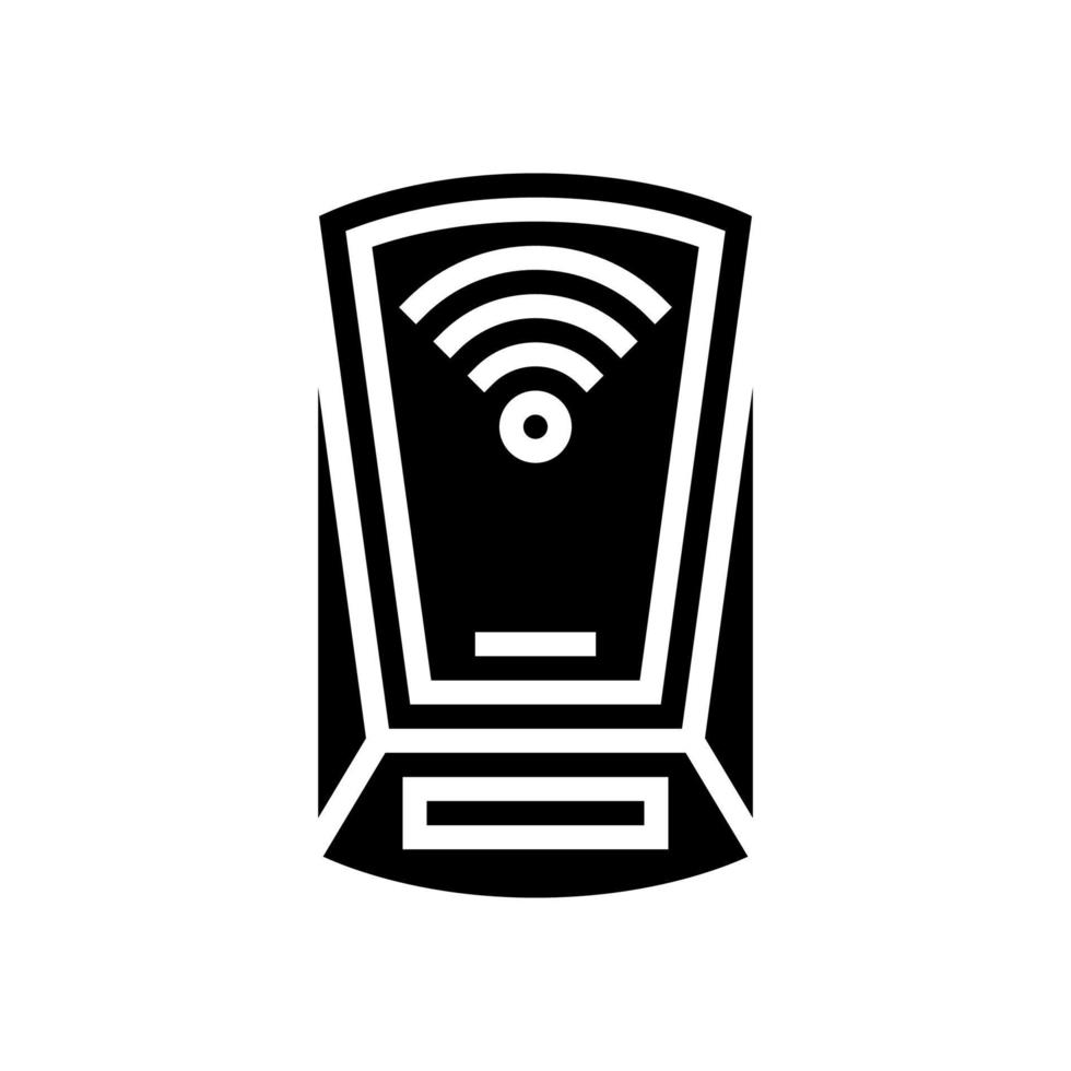 Glyph-Symbol-Vektorillustration für RFID-Geräte scannen vektor