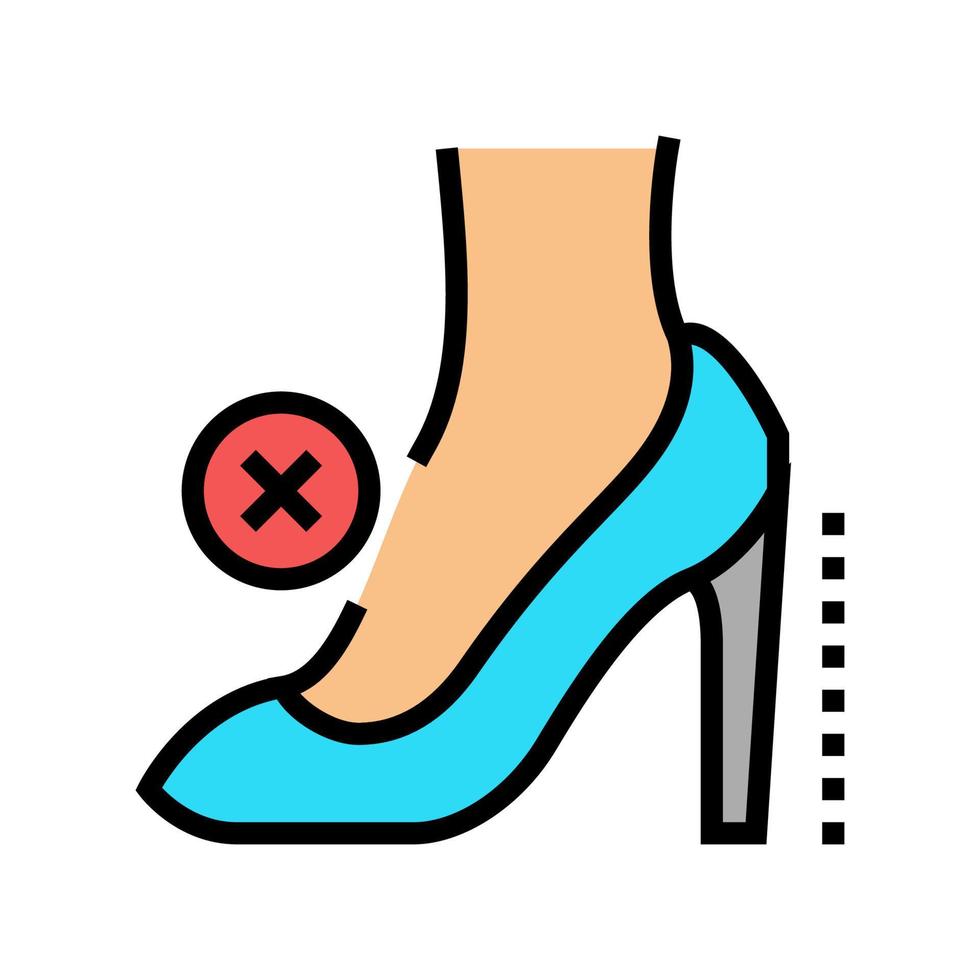 high heel frau schuh füße farbe symbol vektor illustration