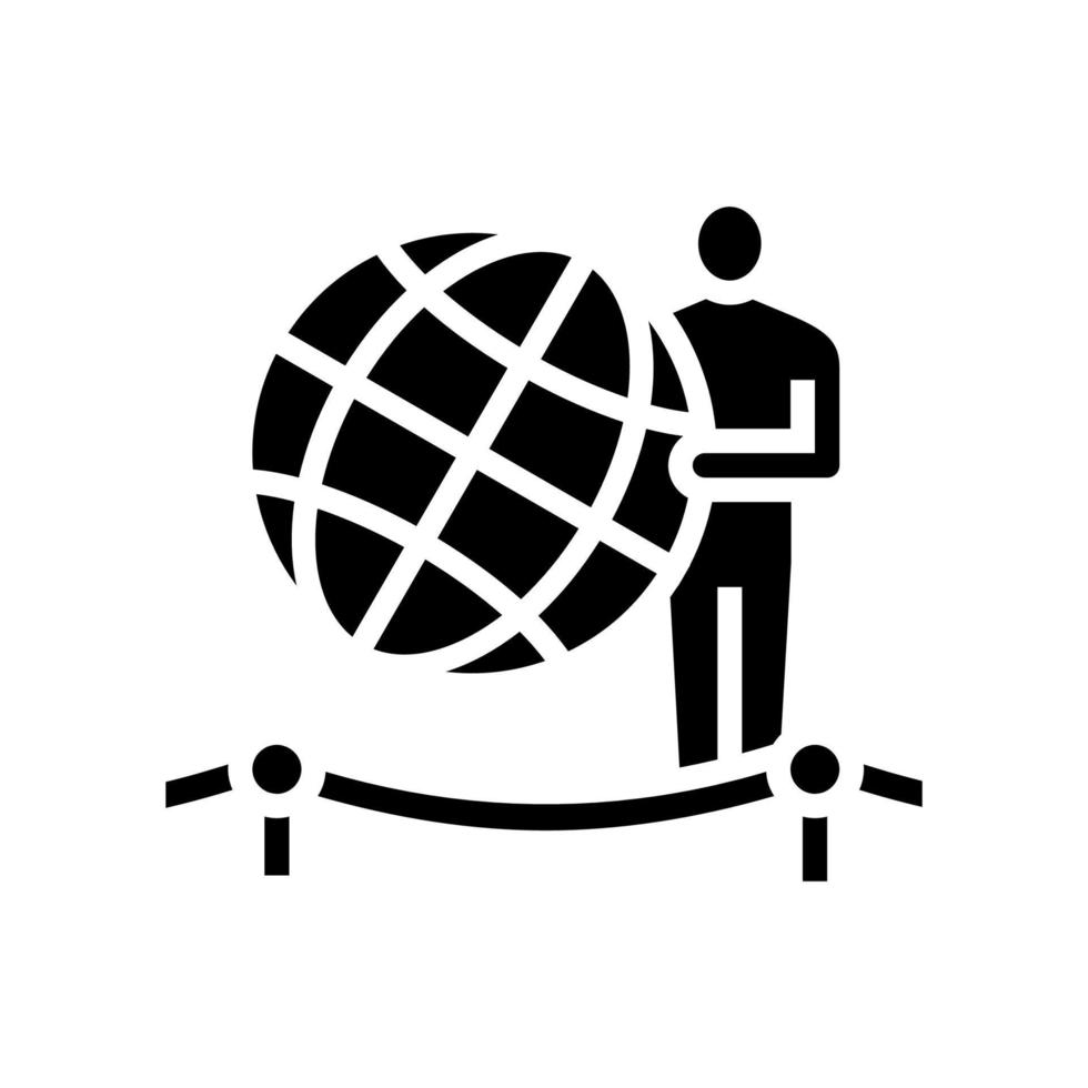 världen planet jorden glyph ikon vektorillustration vektor