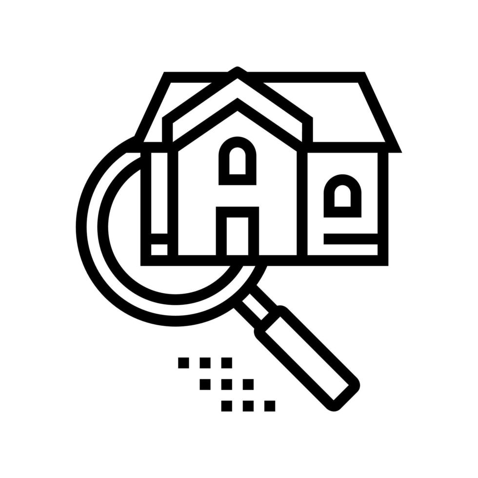 Haus Forschung Symbol Leitung Vektor Illustration