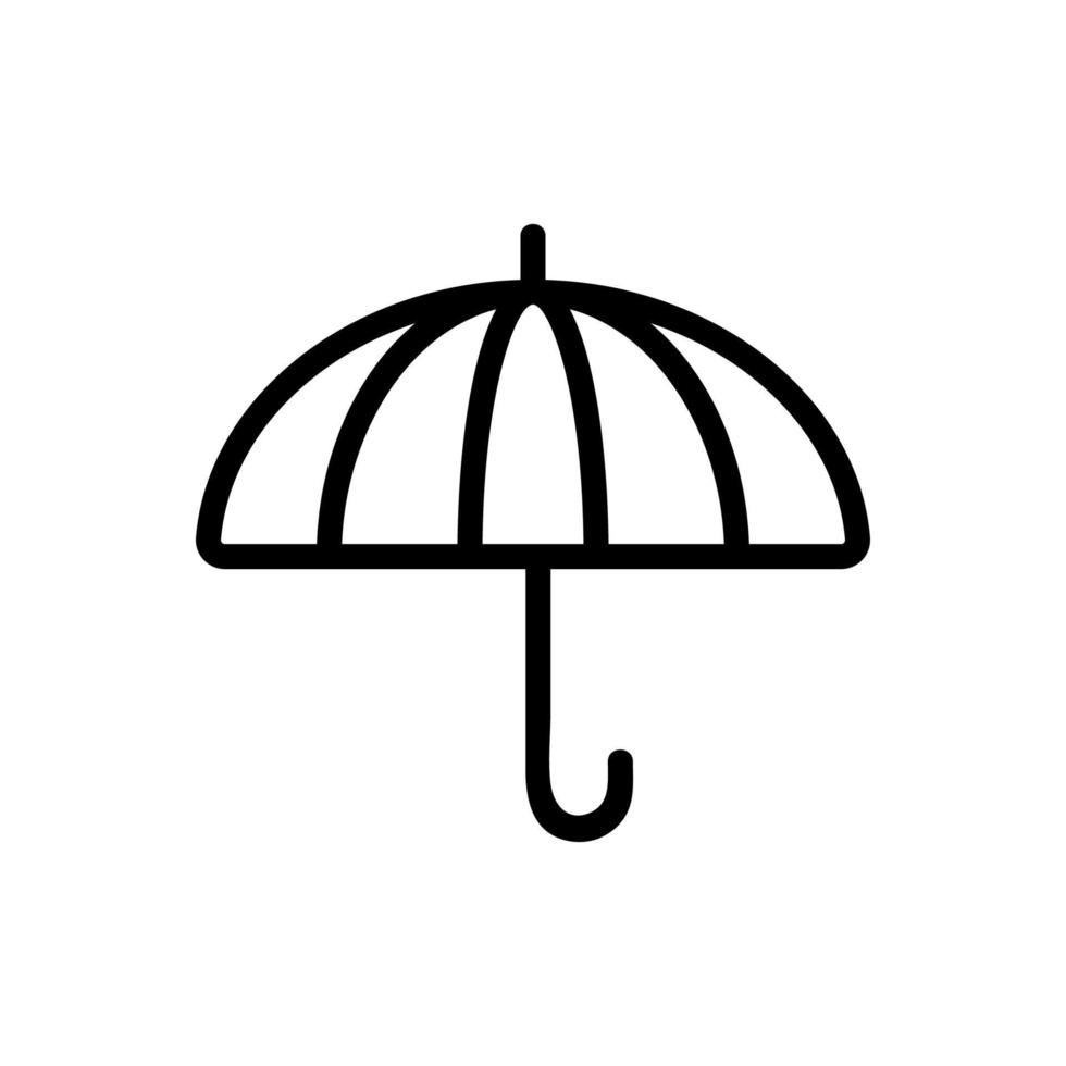 große Regenschirm-Symbol-Vektor-Umriss-Illustration vektor