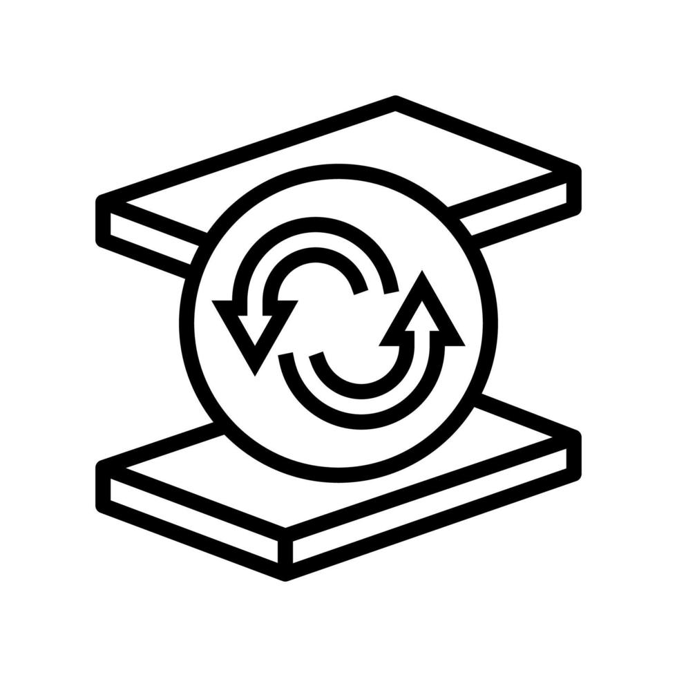 Ersatz-Mineralwolle-Symbol-Vektor-Illustration vektor