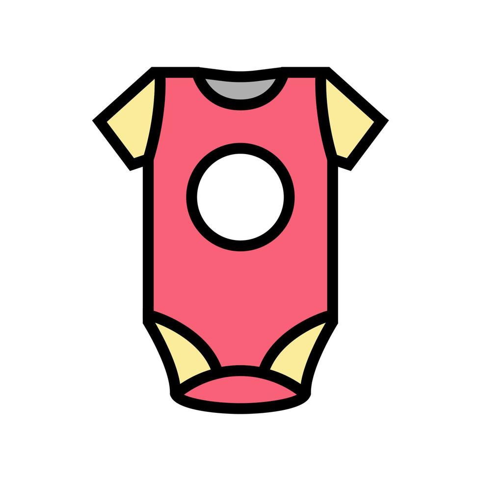 Kleidung Slip Baby Farbe Symbol Vektor Illustration