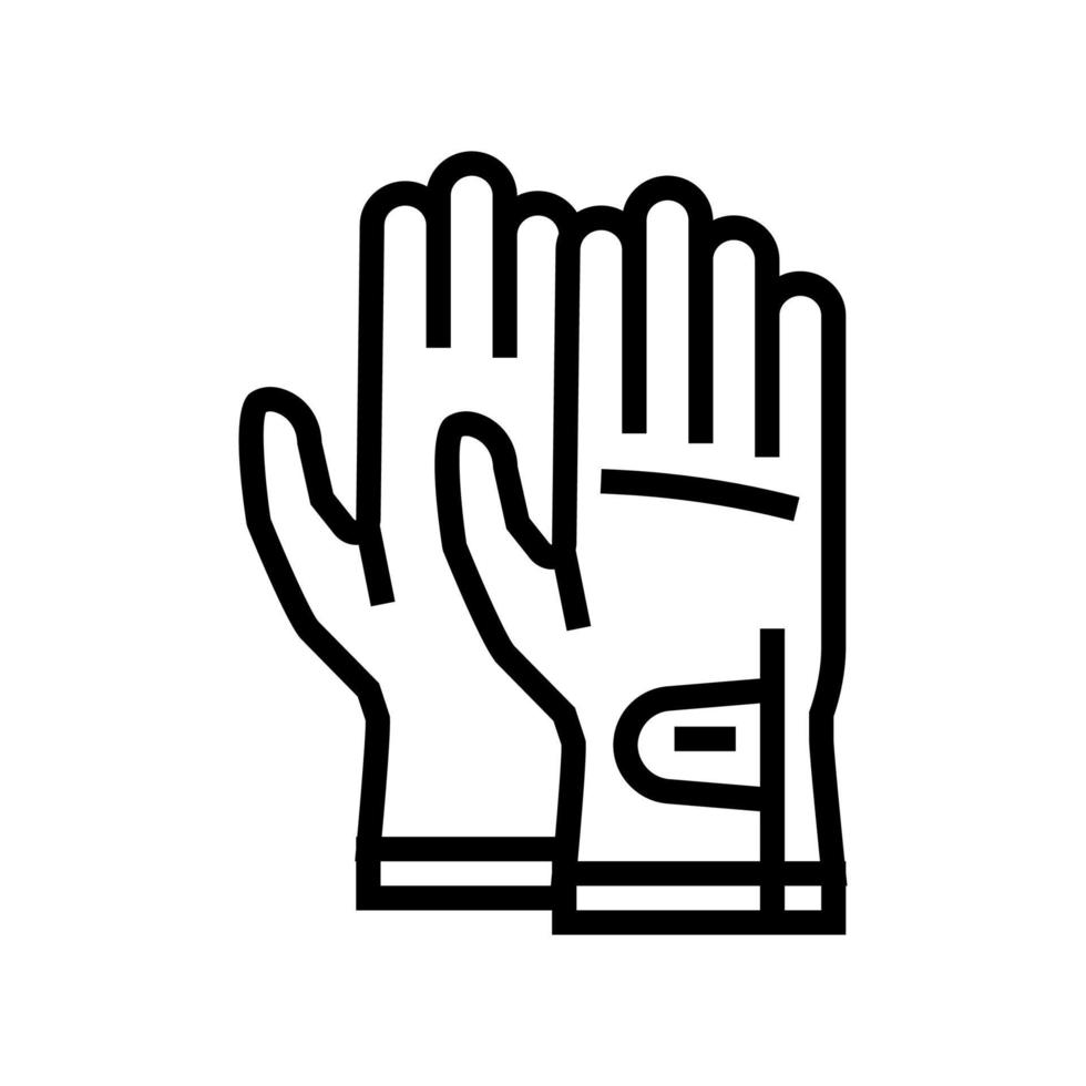 Handschuhe Golfspieler Zubehör Symbol Leitung Vektor Illustration