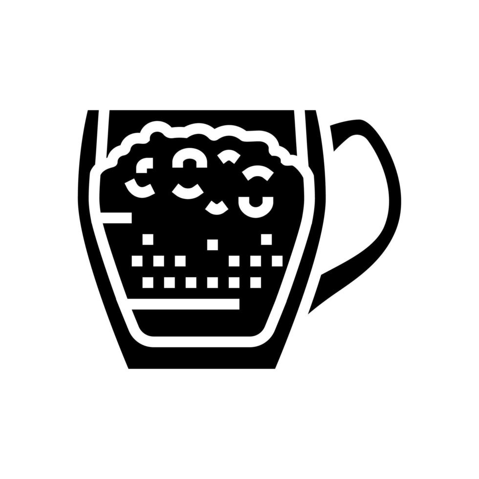Raf-Kaffee-Glyphen-Symbol-Vektor-Illustration vektor