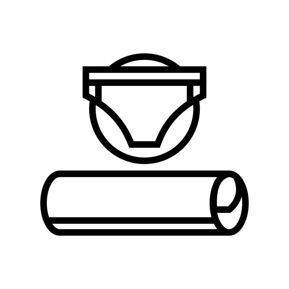 Unterhose Stofflinie Symbol Vektor Illustration