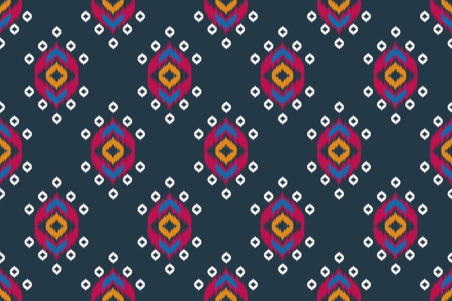 ikat seamless mönster i tribal. geometriska etniska orientaliska mönster. design för bakgrund, tapeter, vektorillustration, tyg, kläder, matta, textil, batik, broderi. vektor