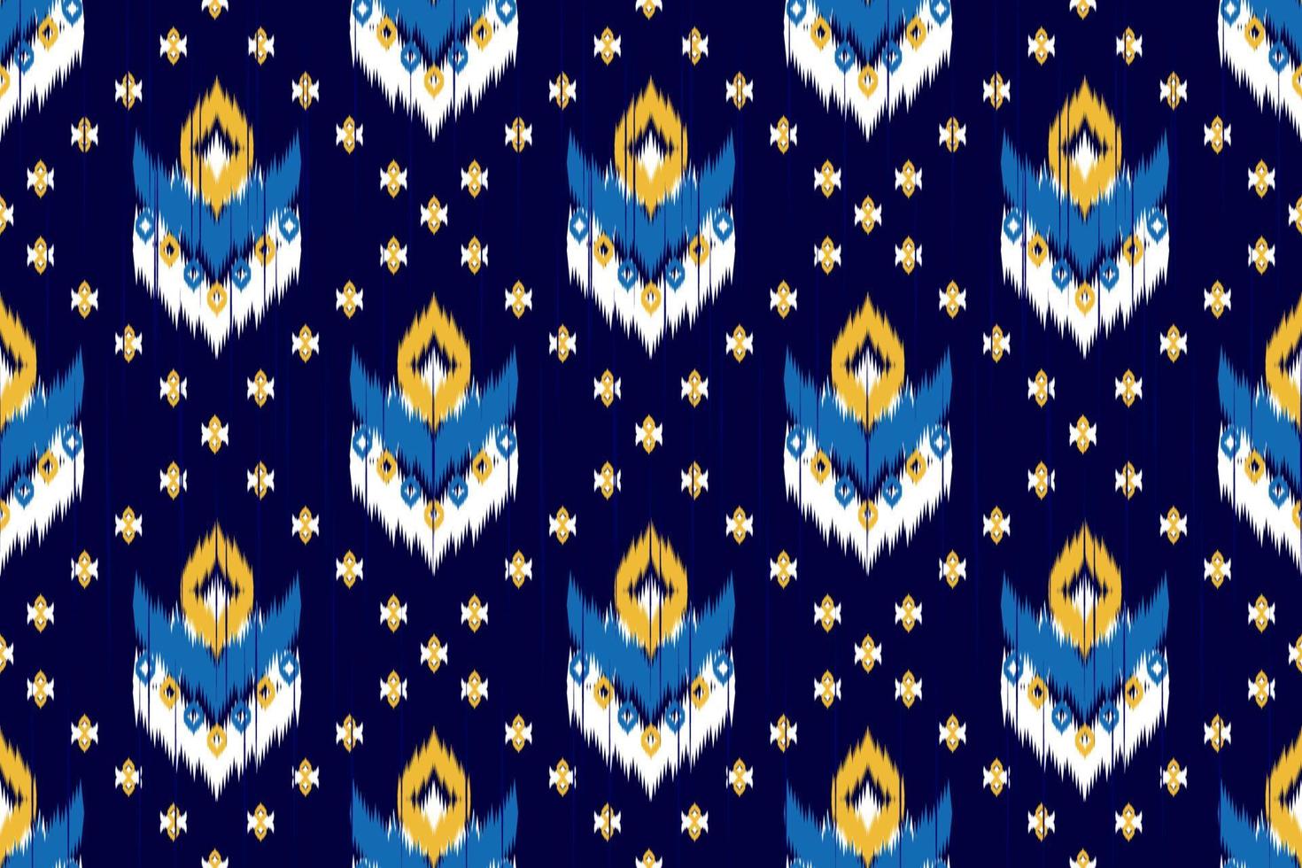 ikat seamless mönster i tribal. tyg etnisk mönsterkonst. amerikansk, mexikansk stil. design för bakgrund, tapeter, vektorillustration, tyg, kläder, matta, textil, batik, broderi. vektor