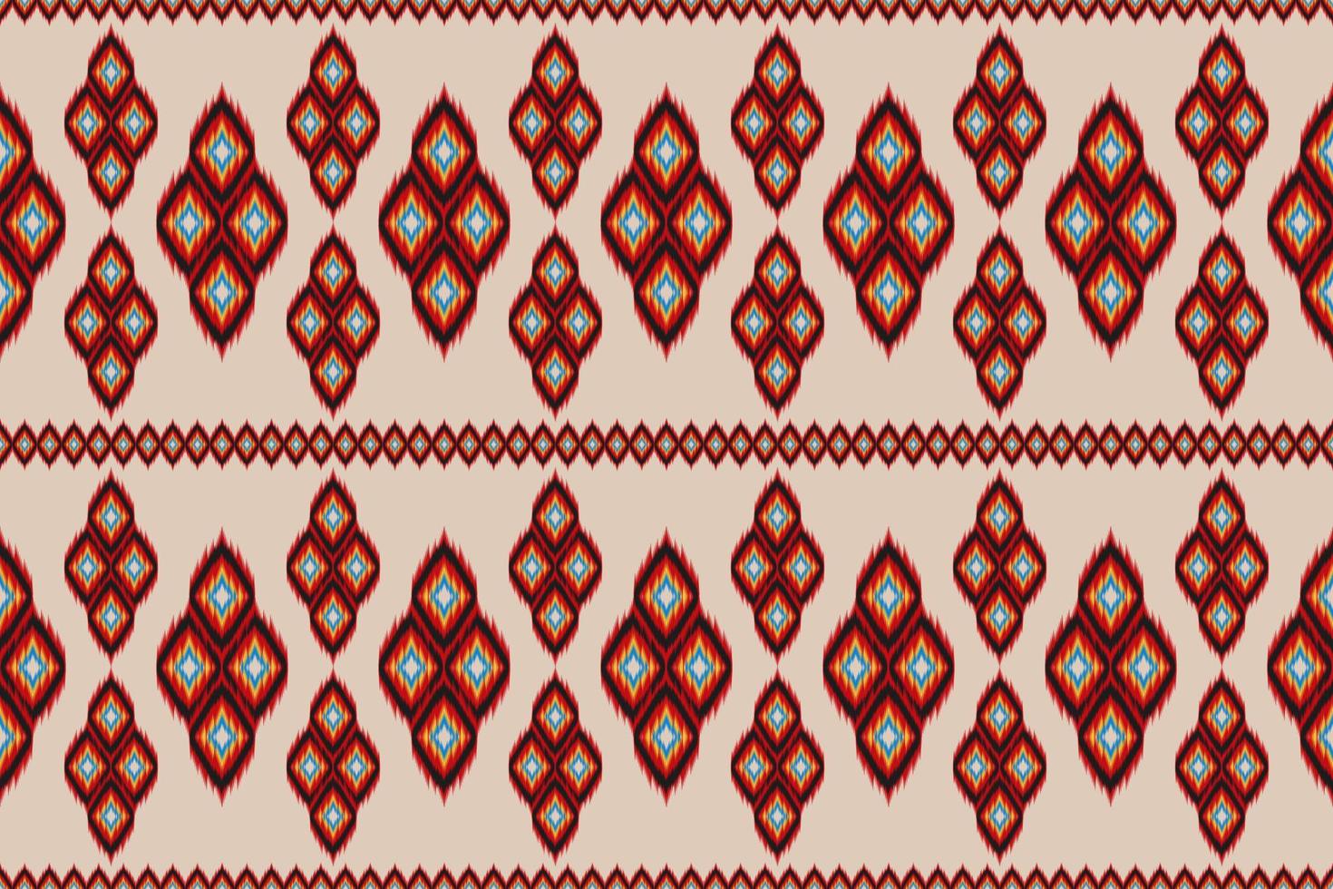 matta etnisk mönster konst. ikat seamless mönster i tribal. amerikansk, mexikansk stil. design för bakgrund, tapeter, vektorillustration, tyg, kläder, matta, textil, batik, broderi. vektor