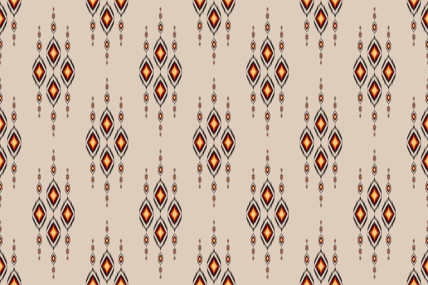 tyg etnisk stil. ikat traditionella sömlösa mönster. design för bakgrund, tapeter, vektorillustration, tyg, kläder, matta, textil, batik, broderi. vektor