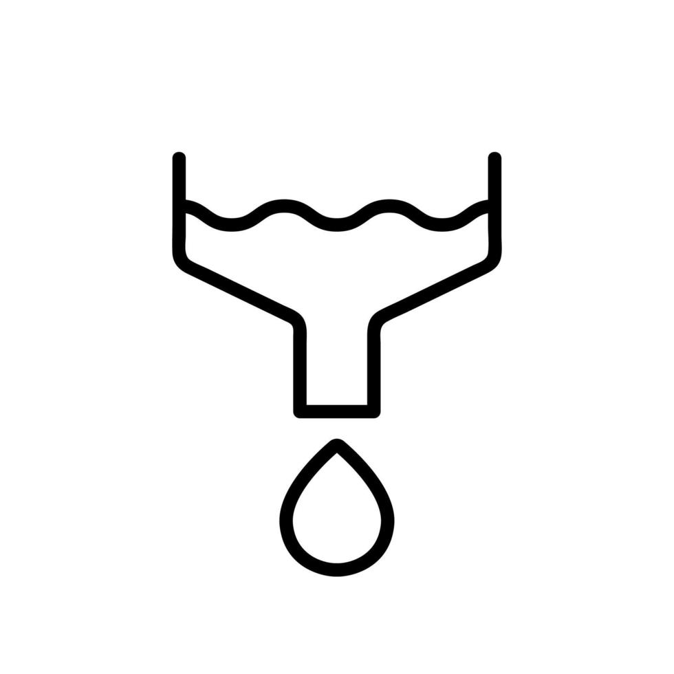 Symbolvektor für Trichterwasser. isolierte kontursymbolillustration vektor