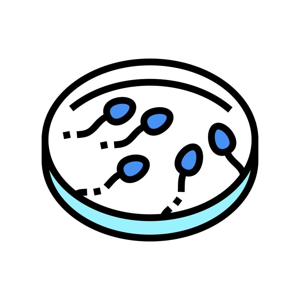 Farbe des Symbols für die Spermienvorbereitung, Vektorgrafik vektor