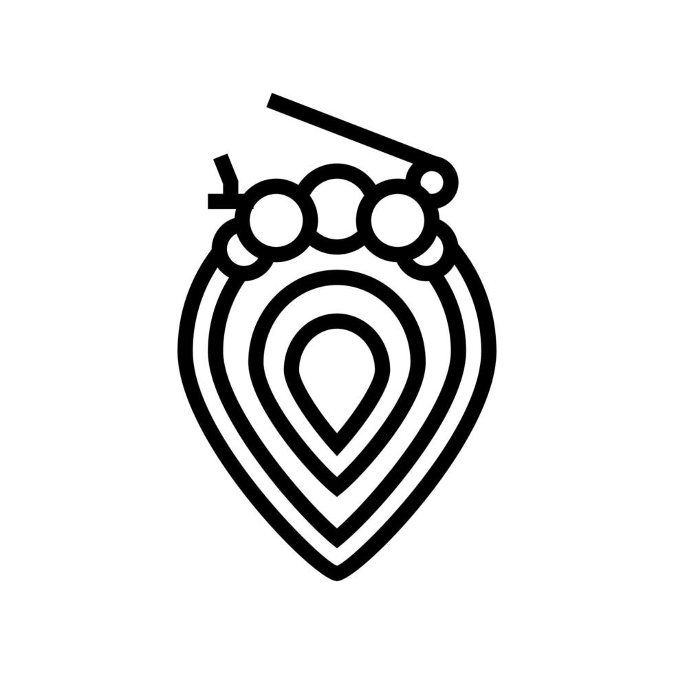 Broschen Schmucklinie Symbol Vektor Illustration