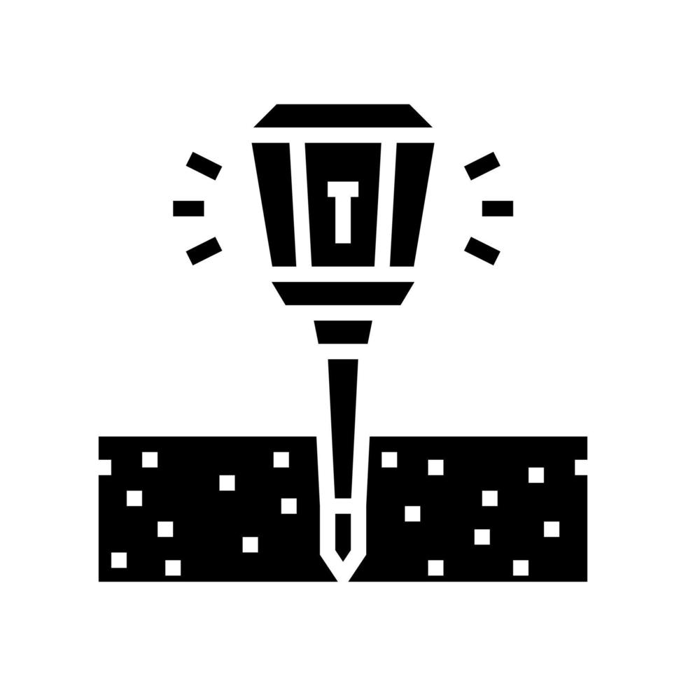 Sonic Repeller Gartenarbeit Glyphe Symbol Vektor Illustration