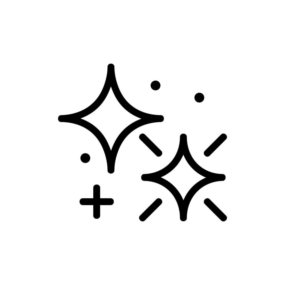 bländning av böjd fyruddig stjärna ikon vektor kontur illustration