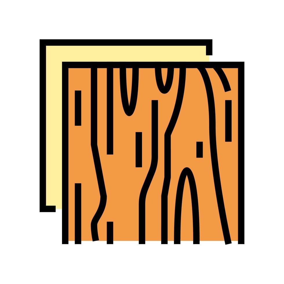trä isolering lager färg ikon vektor illustration