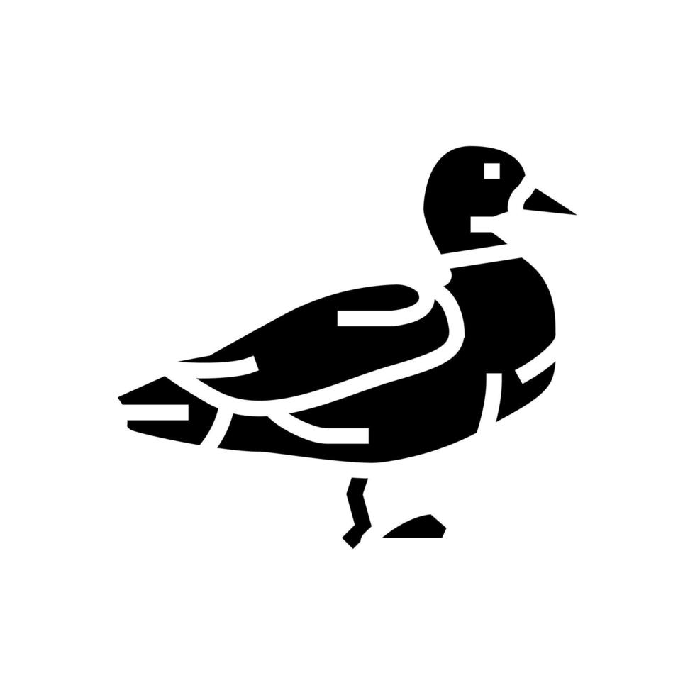 Ente Vogel Glyphe Symbol Vektor Illustration