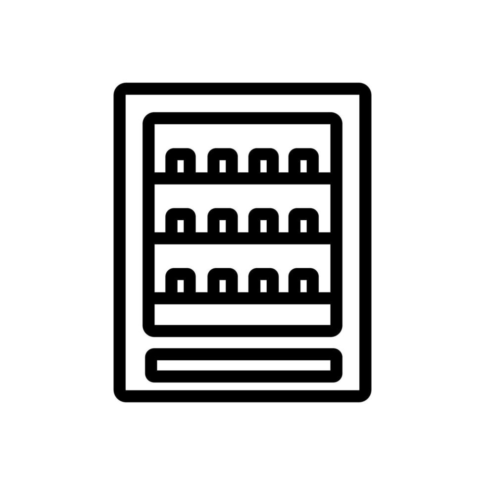 Snackautomat Ausrüstung Symbol Vektor Umriss Illustration