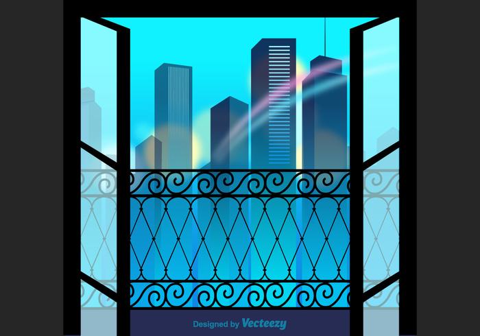 Free City View Vektor-Illustration vektor